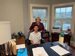 Student presenting entrepreneurship program