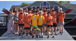 Rowing as coxswain at Phillips Exeter Summer Academy